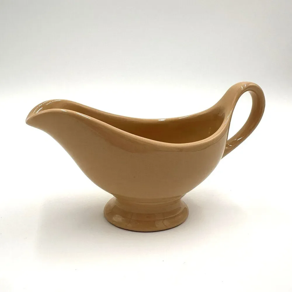 Shenango China Gravy Sauce Boat Beige Tan New Castle PA P-24 1966 Made in USA